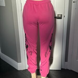 i4L Pink Graphic Jogger Sweatpants Size Medium Y2K Streetwear